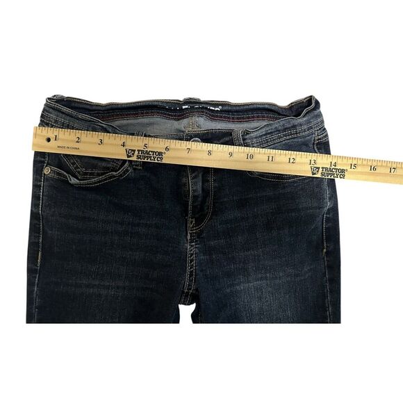 WallFlower  Blue Jeans Size 7 Boot Cut‎ , Distressed Women Blue Jeans - Picture 9 of 16